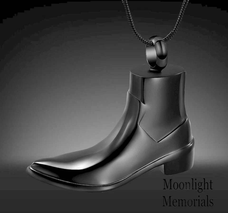 Nuevo Collar Conmemorativo Zapato Bota Cremación Urna Cuerno Recuerdo Cenizas Foto 1 de 1