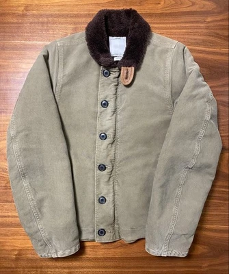 visvim 17AW Deckhand Jacket F I L Exclusive Olive Size 1 Wool Alpaca - Image 1 of 4