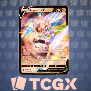 Pokemon - Magearna V - 128/195 - SWSH12: Silver Tempest - Holo - Ultra Rare NM - Picture 1 of 1