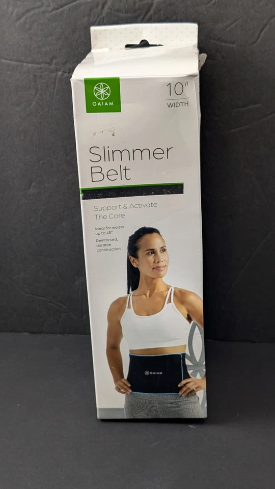 GAIAM Slimmer Belt 8" Width. Up To 45” Waist Durable Cons.