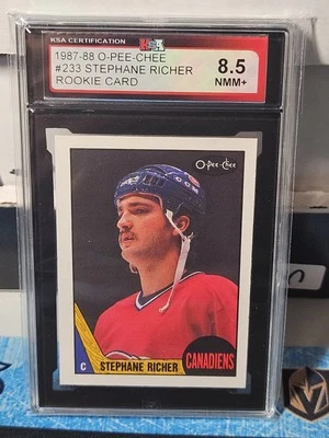 87-88 O-Pee-Chee Stephane Richer Rookie KSA 8.5 🚨🚨🚨 Montreal Canadiens  - Image 1 of 2