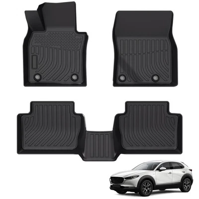 Floor Mats for Mazda CX-30 2020-2024 2025 All Weather Protection TPE Floor Liner - Image 1 of 4