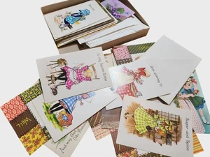 Biglietti di auguri vintage 1 libbra mai usati collezione in scatola floreale - Foto 1 di 5