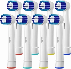 8 Pack Replacement Brush Heads Compatible Toothbrush Heads for Braun Oral-B Prof - Picture 1 of 12