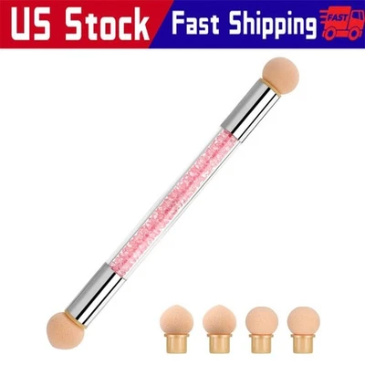 Nail Sponge Brush Double-ended Art Pen Dual Tip Pens Manicure Brushes - Image 1 of 4