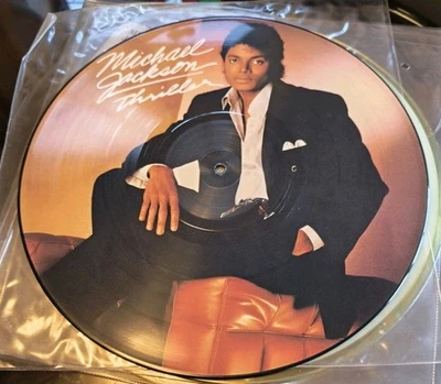 RARE MICHAEL JACKSON PICTURE DISC VINYL LP THRILLER UK 1982 EPC 11-85930 EXC - Image 1 of 2
