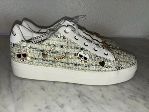 Karl Lagerfeld Paris Cate Pins Moda Zapatos Tenis Talla 10 Nuevos - Imagen 1 de 7