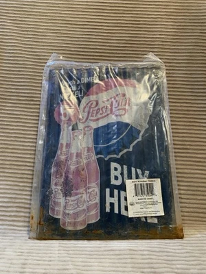 Pepsi-Cola Metal 16x12 Sign Reproduction Soda Pop Vintage Style Metal Sign - Image 1 of 3