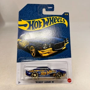 Chevy Camaro RS '70 * 2025 Hot Wheels 58 aniversario azul y dorado * AM3 - Imagen 1 de 1