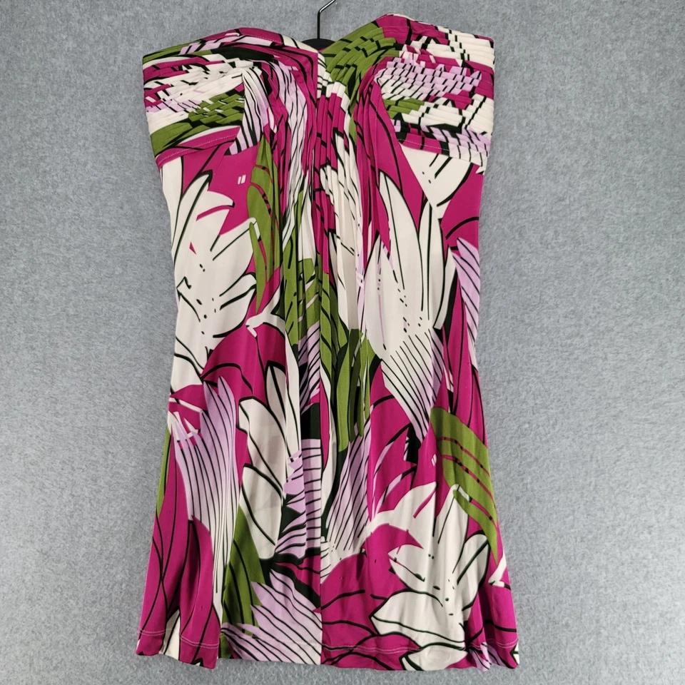 Vestido Arden B Mujer Pequeño Sin Tirantes Seda Floral Pintuck Mini Y2K Hada Años 90 Foto 1 de 4