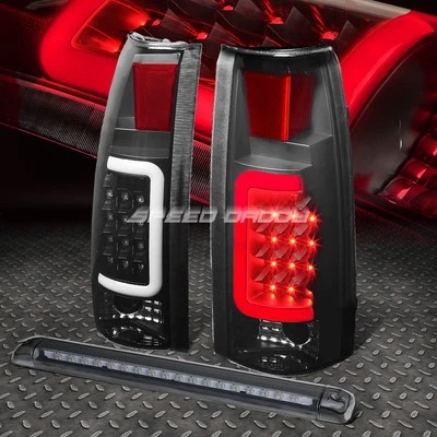 SMOKED HOUSING 3D LED BAR TAIL+TINTED 3RD BRAKE LIGHT FOR 92-00 SUBURBAN/TAHOE - Image 1 of 4