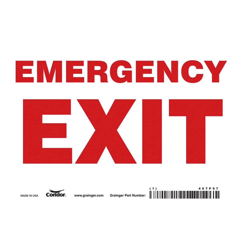 CONDOR 467P97 Safety Sign,5 in x 7 in,Vinyl 467P97 - Image 1 of 1