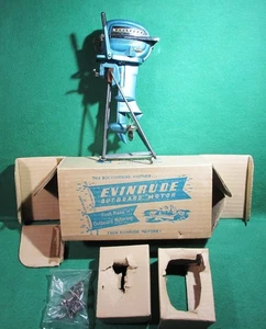 1954 K &O EVINRUDE BIG TWIN  toy outboard motor  + Orig. Box & Battery kit. RUNS - Picture 1 of 20