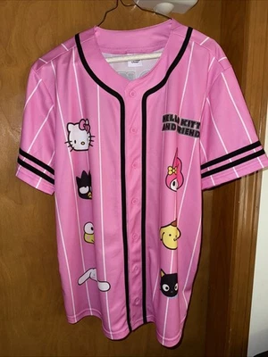 Hello Kitty And Friends Women’s Pink Graphic Baseball L Jersey (B79) - Image 1 of 4