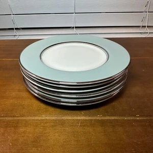 6 platos de pan y mantequilla Arcadian Prestige China usados gris platino - Imagen 1 de 8