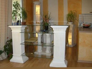 TV Rack Fernsehtisch Glasregal Sideboard Kassentisch Regale Bar Säulenregal  - Bild 1 von 7