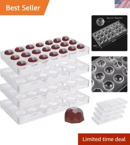 Durable Polycarbonate Chocolate Mold Set - 4 Transparent Molds for Easy Cleanup - Picture 1 of 7