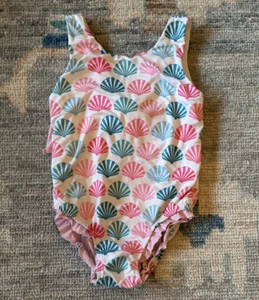 James & Lottie Sea Shell Bathing Suit with Bow and Ruffle Size 5 - Picture 1 of 5