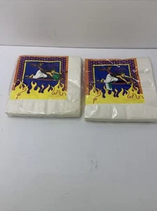 Vintage Walt Disney's Aladdin Party Napkins 2 Packs Of 16 USA Birthday - Bild 1 von 5