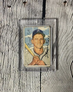 1952 Bowman #242 Skeeter Everett Geroge Kell Brother Rookie autografato - Foto 1 di 2