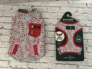 Lucy & Co Weihnachten Wende Zuckerstange Hundegeschirr oder Weste Neu mit Etikett verschiedene Größen - Bild 1 von 7