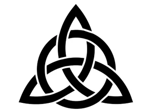 Celtic Knot Trefoil 2 pcs 4 Inch Black Fused Glass Decals - Picture 1 of 1