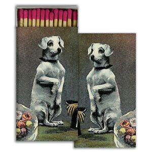 Magic Dog Set of 2 Large Matchboxes with Wooden Matches