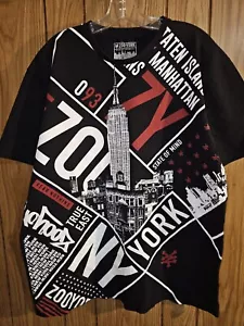 Camiseta de manga corta Zoo York Unbreakable NYC enorme logotipo XL negra gráfica para hombre - Imagen 1 de 11