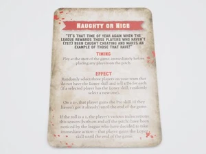 GW BLOOD BOWL WHITE DWARF PROMO CARD - NAUGHTY OR NICE. GREEN 1382 - Picture 1 of 1