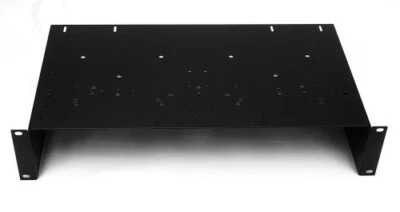 19" Rackablage 2 HE für Einbau von Nicht-19" Geräten, aus 1,5mm Stahl #29029 - Bild 1 von 3