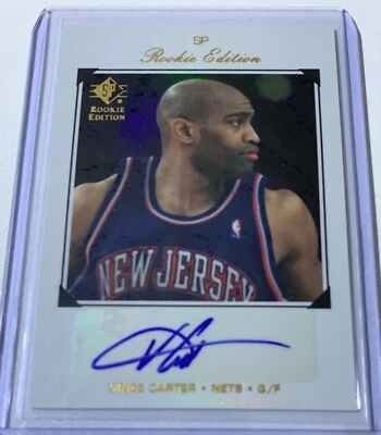 VINCE CARTER 2007-08 SP ROOKIE EDITION AUTOGRAPH NJ NETS Auto Nice card # 186 - Image 1 of 2