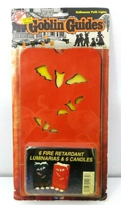 Goblin Guides 6 Halloween Light Up Your Path Luminaries & 6 Candles 1995 READ - Picture 1 of 10
