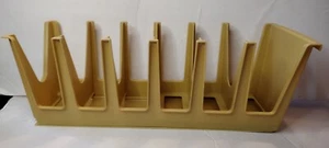 Vtg Rubbermaid Party Plan Sliding Cabinet Organizer Harvest Gold Pot Lid Rack - Picture 1 of 13