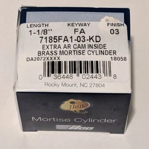 ILCO Einsteckzylinder Messing 1 1/8" 7185FA1-03-KD mit EXTRA AR CAM Oberfläche 03 - Bild 1 von 4