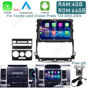 64GB For Toyota Land Cruiser Prado 120 Radio CarPlay Android 13 Car Stereo GPS - Foto 1 di 21