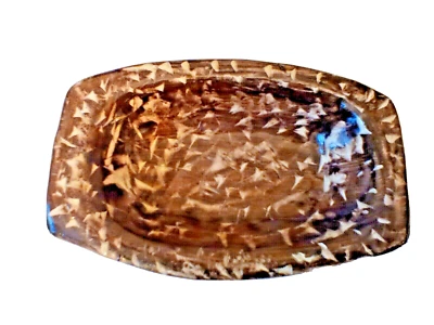 JABONERA DE CERÁMICA ARTÍSTICA VINTAGE CERÁMICA MARRÓN CREMA ESMALTADA MEDIADOS DE SIGLO BOHO Foto 1 de 4