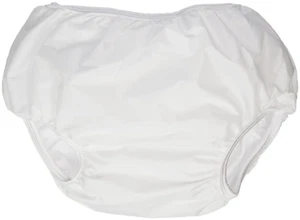 Waterproof 100% Nylon Diaper Pants, White, Small Fits 14-19 Pounds (2 Count) - Picture 1 of 12