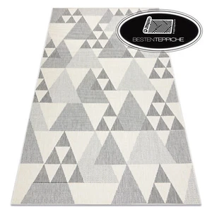 Alfombra moderna SISAL "SPRING" triángulos enroscados - crema mejor calidad - Imagen 1 de 6