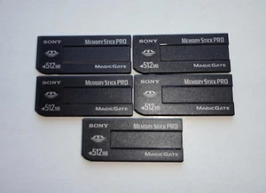 Lot 5 NEW SONY 512MB x 5 Memory Stick PRO MagicGate MSX-512S AUTHENTIC - Picture 1 of 1