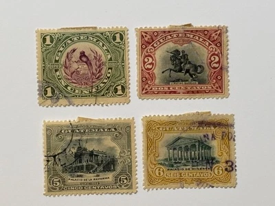 Гватемала Скотт #114,115,116,117 - (1902) б/у - Бесплатная доставка - Изображение 1 из 2
