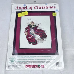 DIMENSIONI Kit punto croce contato ANGELO DI NATALE 14" x 16" Laine Gordon - Foto 1 di 6