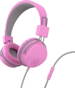 JLab JBuddies Kids Headphones Pink On-Ear Volume Control Comfort Folding Design - Picture 1 of 2