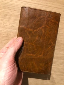 CARTERA PLEGABLE OTOÑO PERSA VINTAGE AÑOS 60 HOMBRE CUERO DE BECERRO GENUINO - Imagen 1 de 15