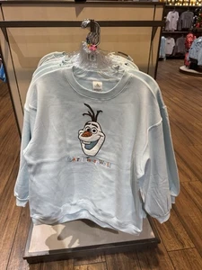 Disney Parks 2025 WDW Frozen Olaf Pullover Size Medium New - Picture 1 of 1