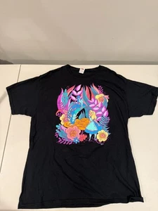 Vintage Disney Alice In Wonderland 90’s Cartoon Large T-Shirt With Absolem - Picture 1 of 14