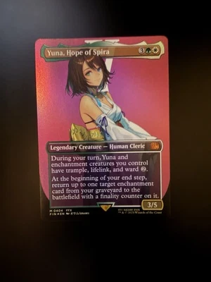 MTG Final Fantasy English Yuna, Hope of Spira Borderless 0404 Foil - Image 1 of 2