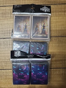 AI Armor MTG Cyberpunk Black Lotus 100 Sleeves Matte TCG Card Art 2 Pack Sealed - Picture 1 of 5