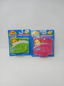 2 Zhu Zhu Hamster Bed And Blanket Pink And Green Original Package - Picture 1 of 4