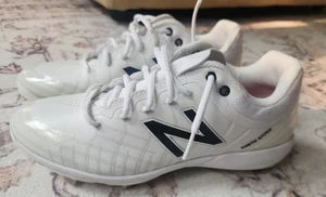 New Balance Uomo Tg. Scarpa da baseball 10 4040 V5 in metallo bianca nuova senza etichetta - Foto 1 di 6