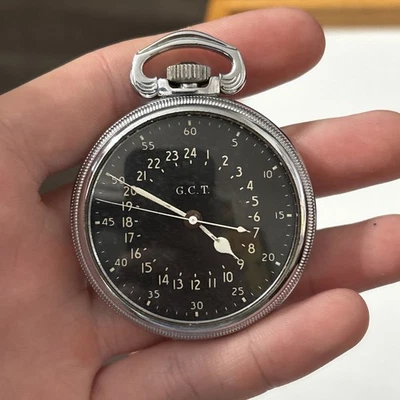 RELOJ BOLSILLO MILITAR SEGUNDA GUERRA MUNDIAL G.C.T. HAMILTON FUNCIONANDO 22j 4992b Foto 1 de 4